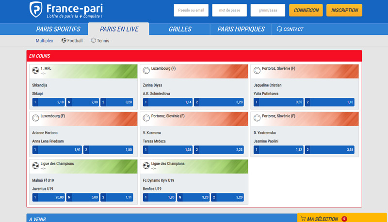 Paris sportif en ligne France Pari