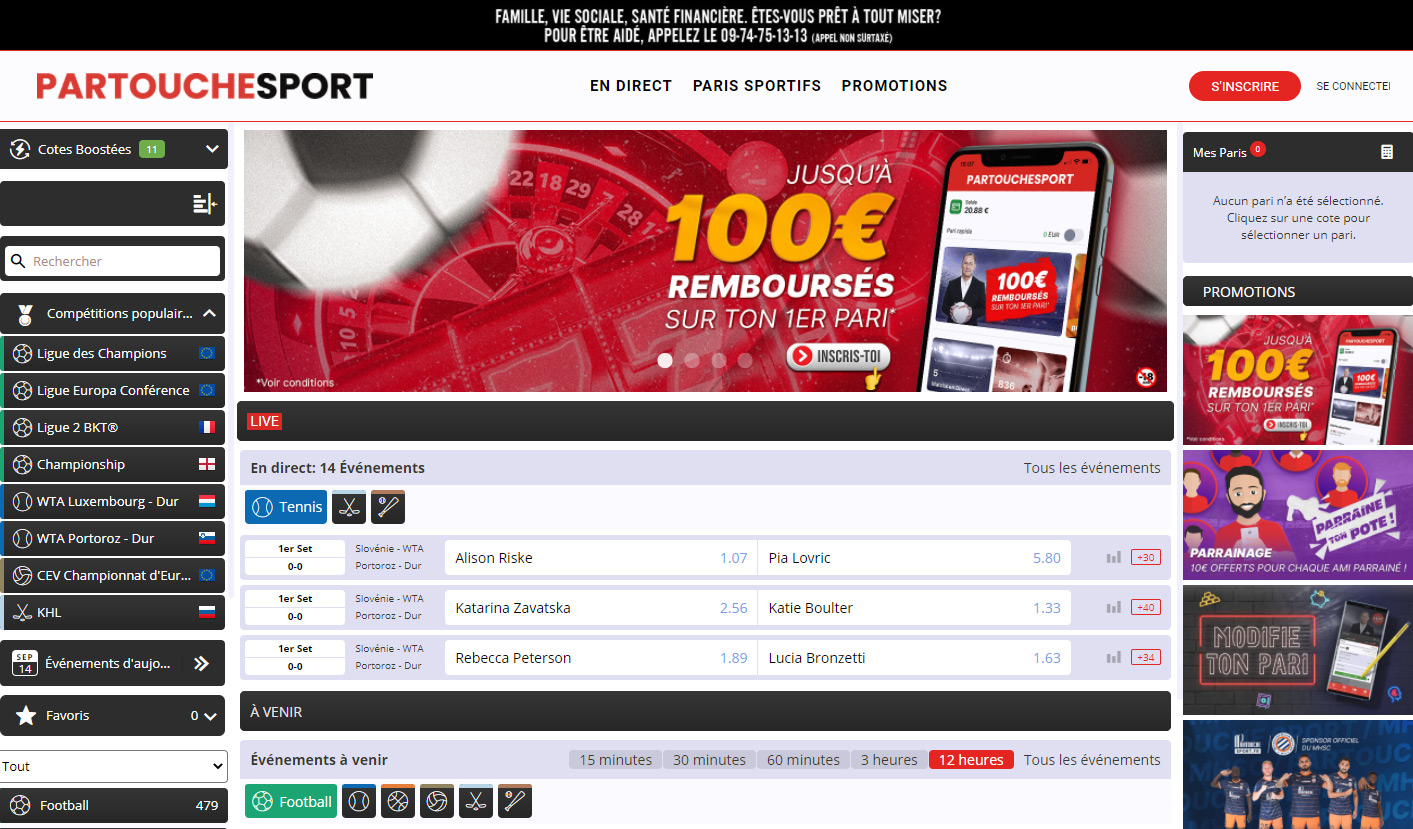 Paris Sportif en ligne Partouche Sport