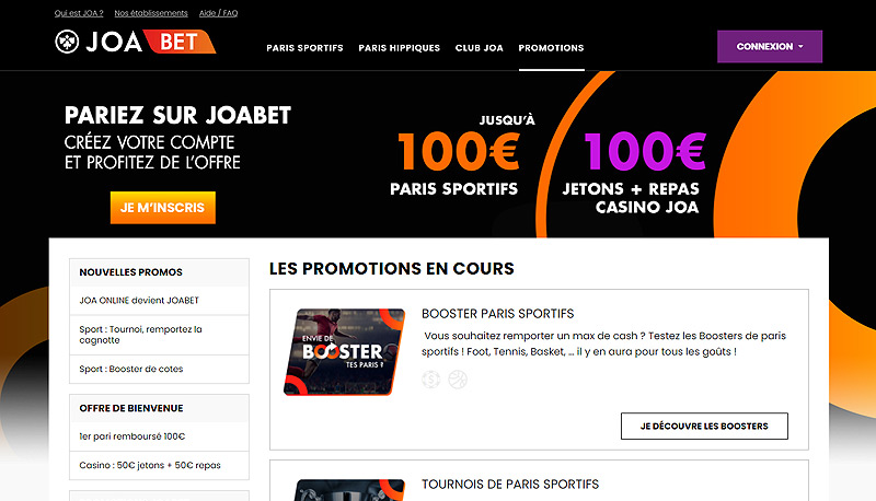 Site de paris en ligne français JOABET