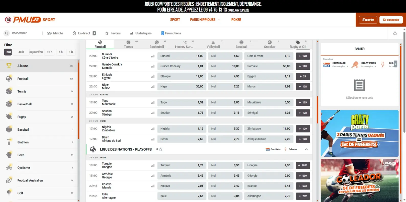 Accueil PMU Sport - Parier en ligne