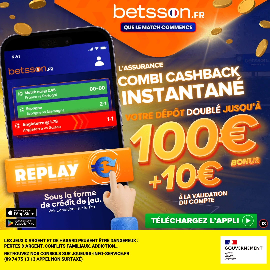 Bonus de Bienvenue Betsson Paris Sportifs en ligne