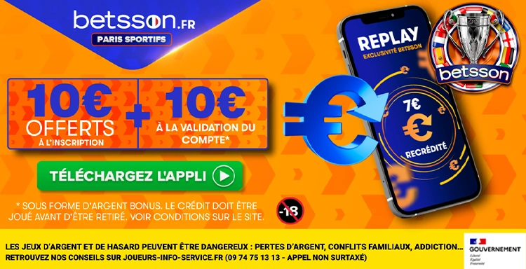 Bonus 100€ de Bienvenue BETSSON