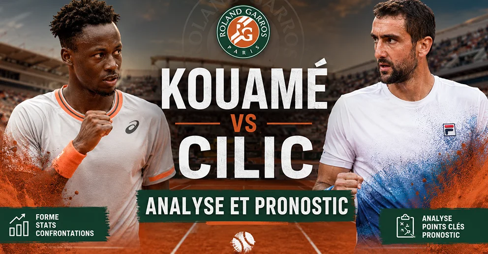 Kouamé vs Cilic à Roland-Garros : analyse et pronostic