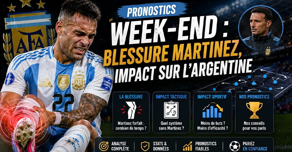 Pronostics Week-end : Blessure Martinez, Impact sur l’Argentine
